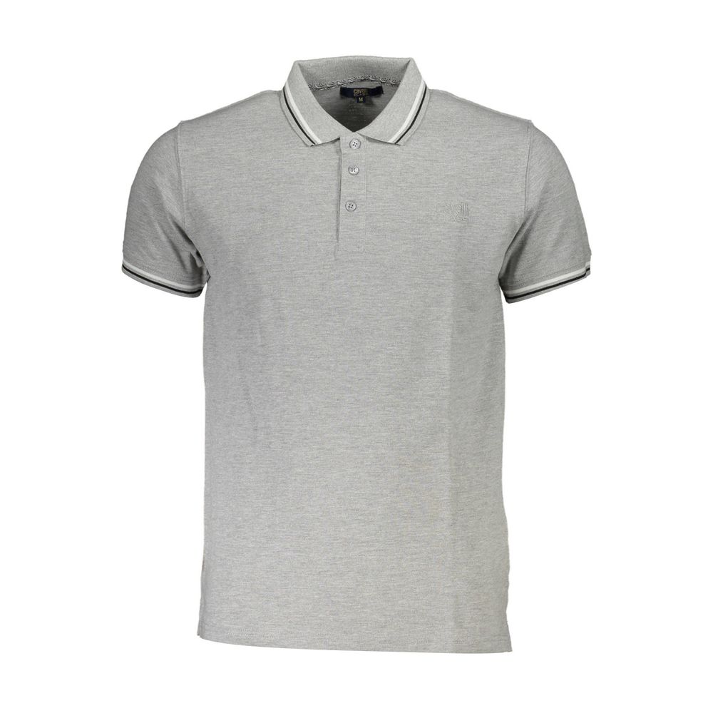 Gray Cotton Polo Shirt