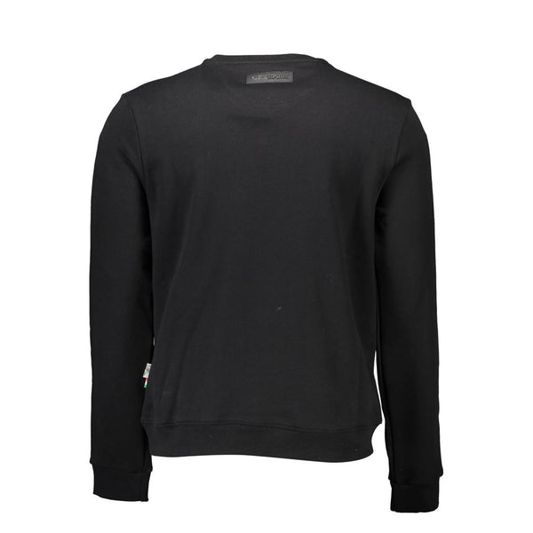 Black Cotton Men Sweater