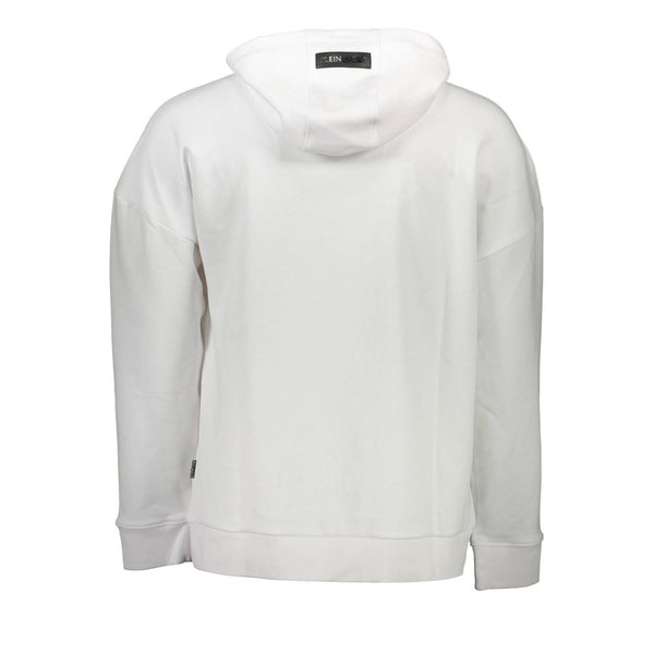 White Cotton Men Sweatshirt