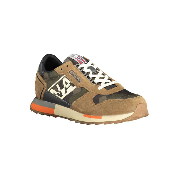 Sneaker uomo in pelle beige