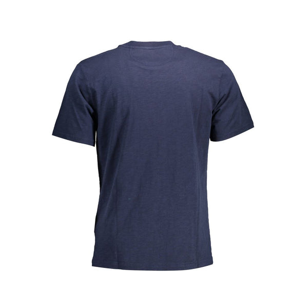 Blue Cotton Men T-Shirt