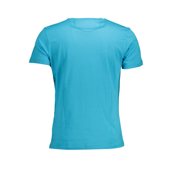 Blue Cotton Men T-Shirt