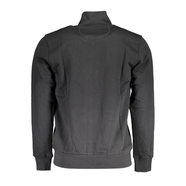 Black Cotton Men Sweater