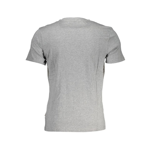 Gray Cotton Men T-Shirt