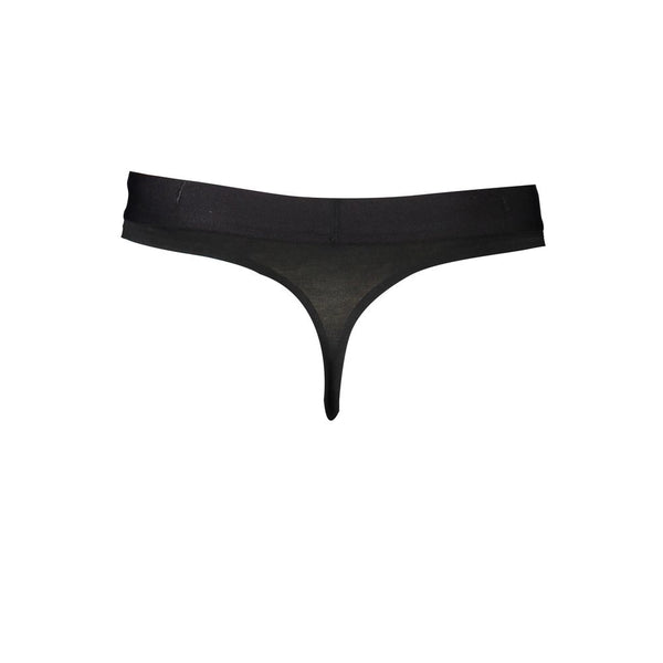 Black Cotton Women Thong