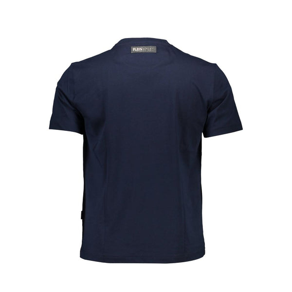 Blue Cotton Men T-Shirt