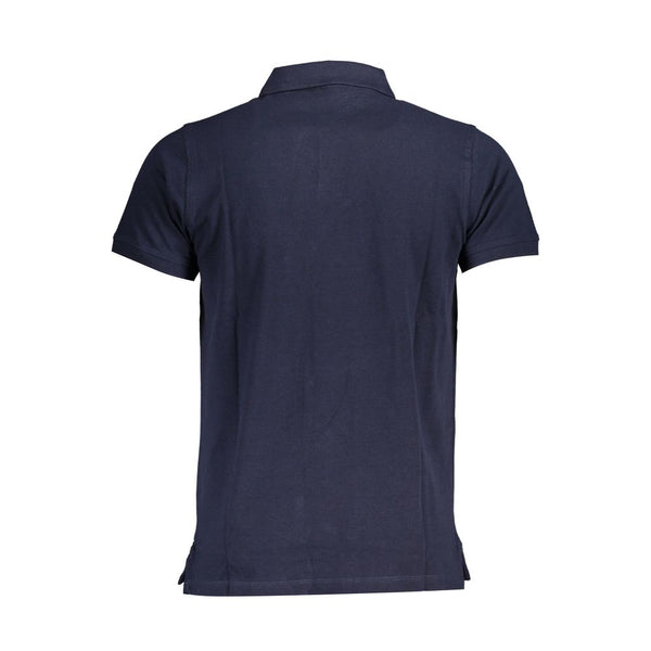 Blue Cotton Polo Shirt