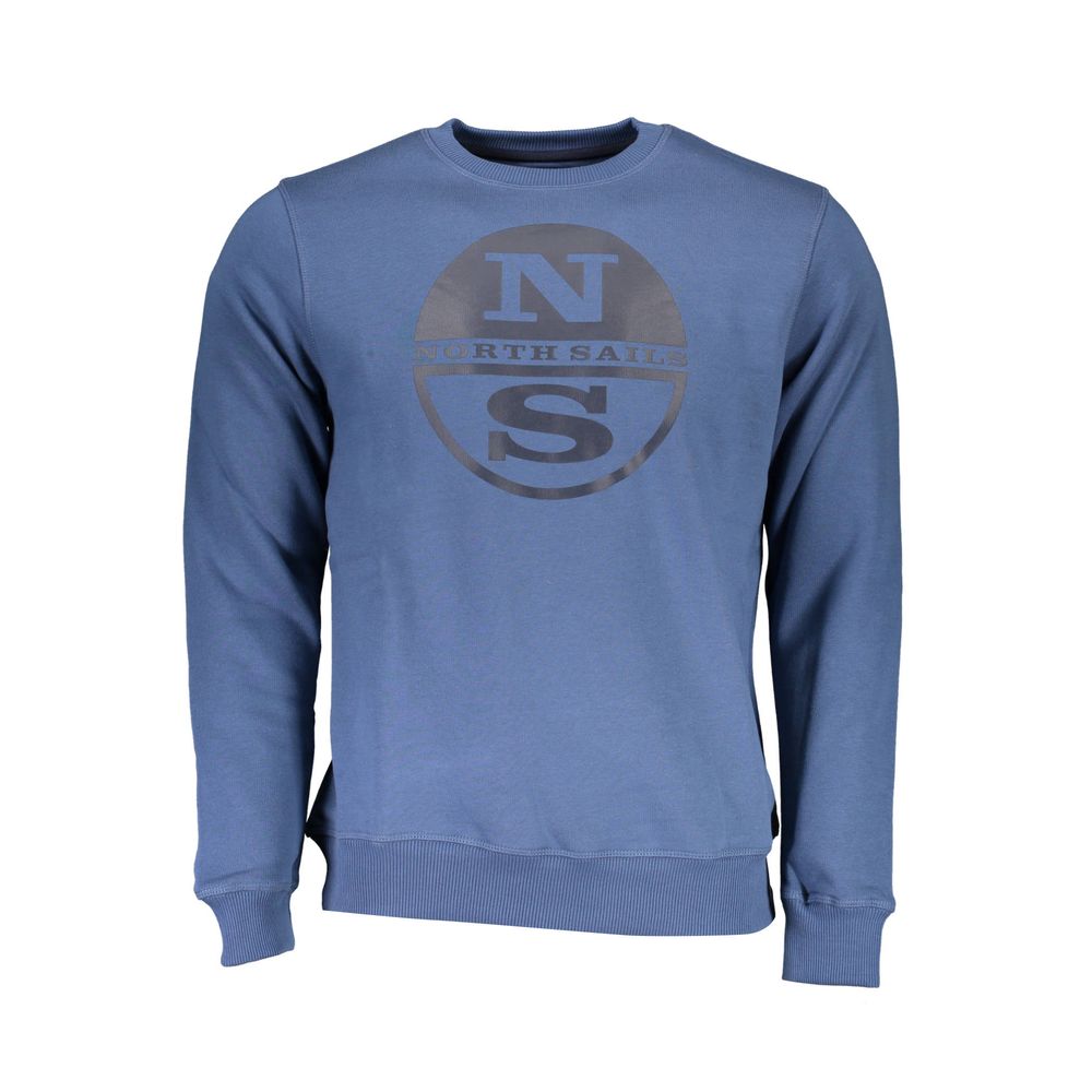 Blue Cotton Men Sweater