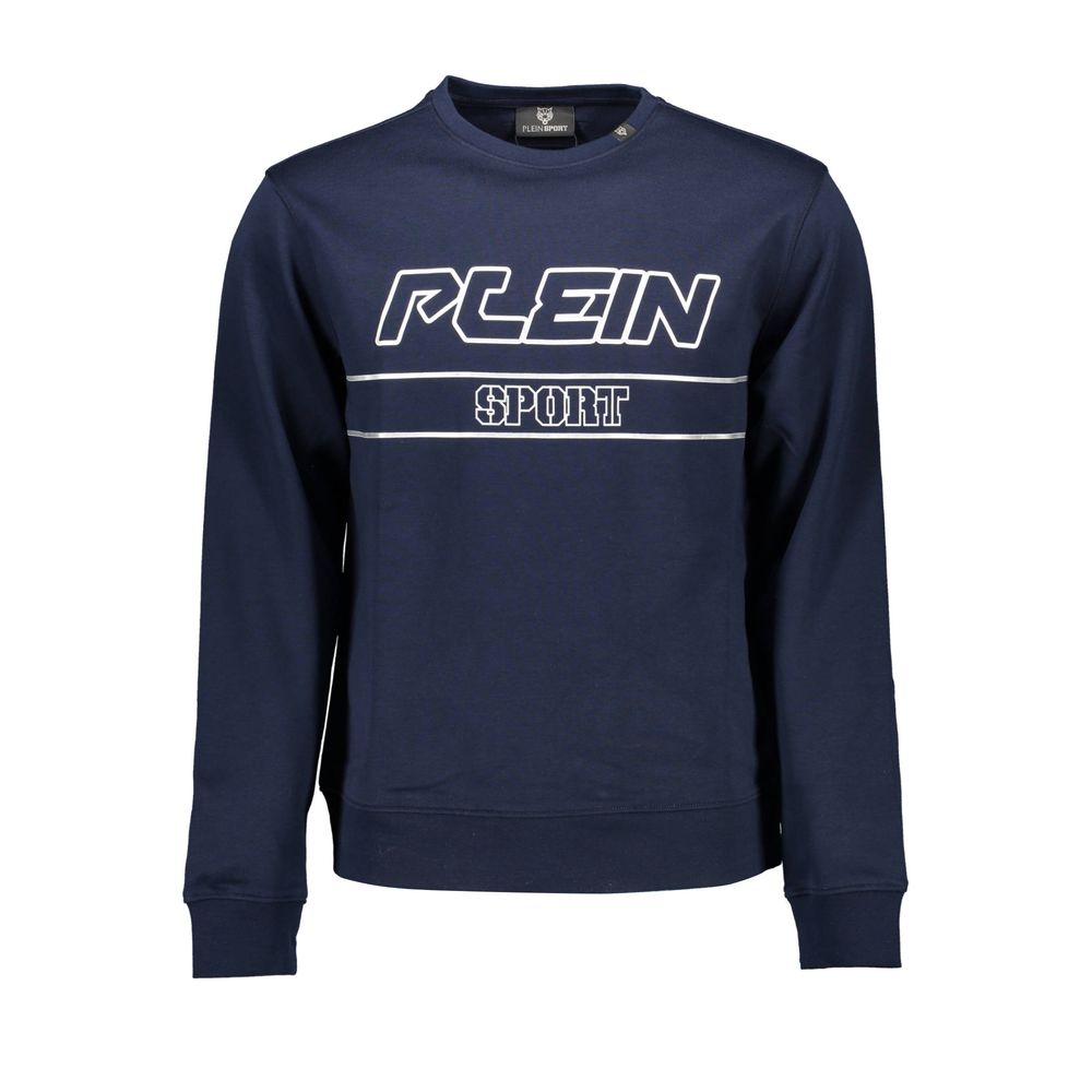 Blue Cotton Men Sweater