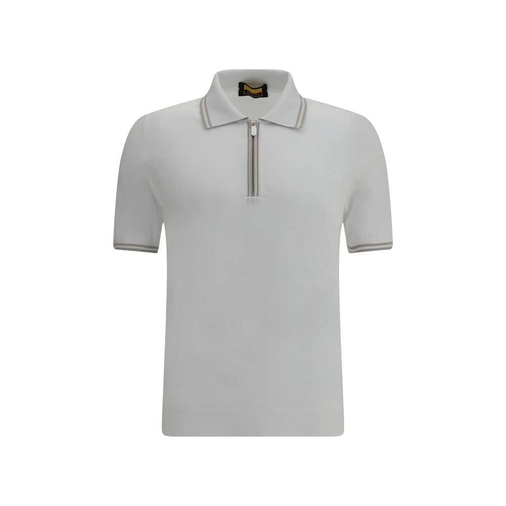 Svevo White Cotton Polo Shirt