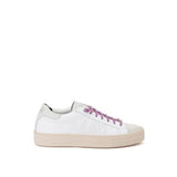 P448 White Leather Low Top Sneakers