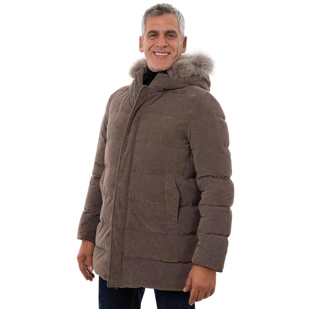 Herno Brown Cotton Bomber