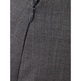 Lardini Gray Wool Midi Skirt