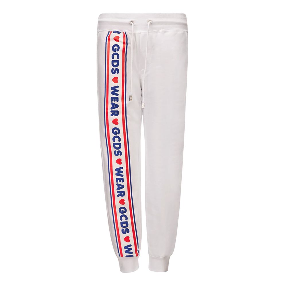 White Cotton Joggers Workout Pant