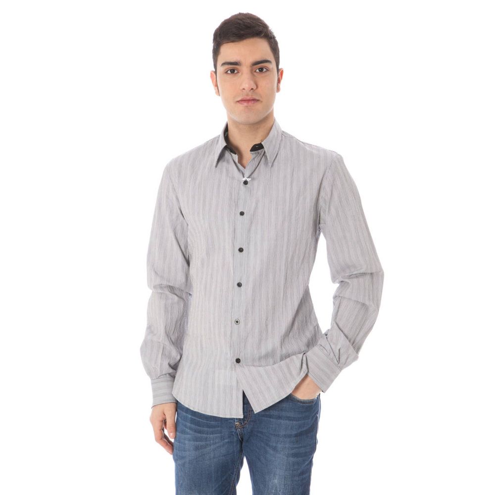 Camicia da uomo in cotone bianco