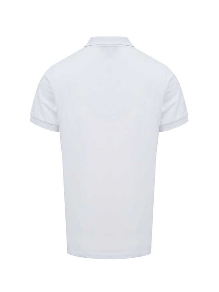 Burberry White Cotton Collared Polo Shirt