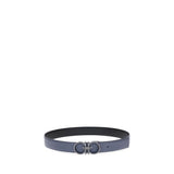 Ferragamo Blue Calf Leather Bos Taurus Regular Belt