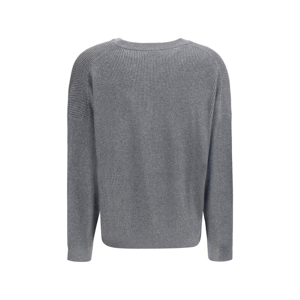 Brunello Cucinelli Gray Cotton Sweatshirt