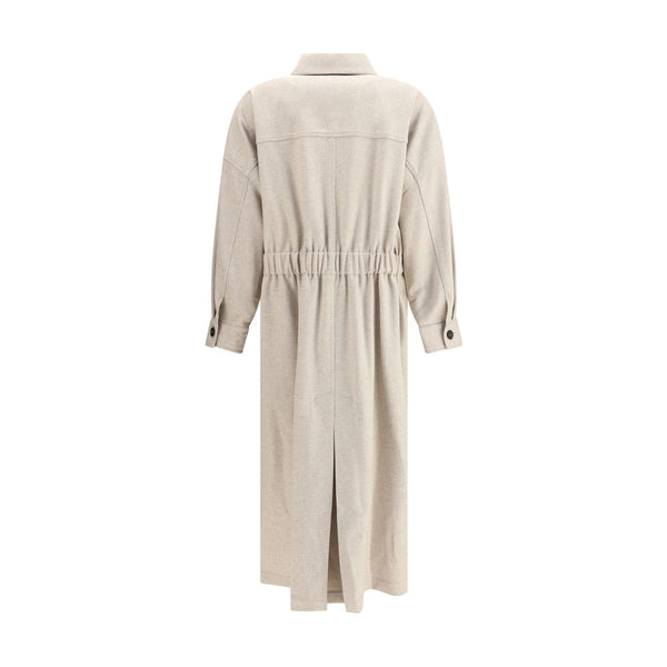 Brunello Cucinelli Beige Wool Coat