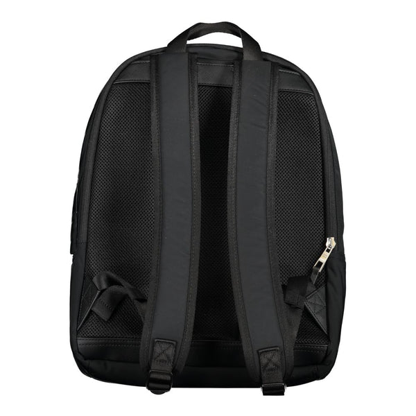 Tommy Hilfiger Black Polyester Men Backpack