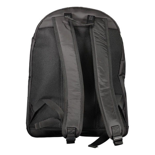 Tommy Hilfiger Black Polyurethane Men Backpack