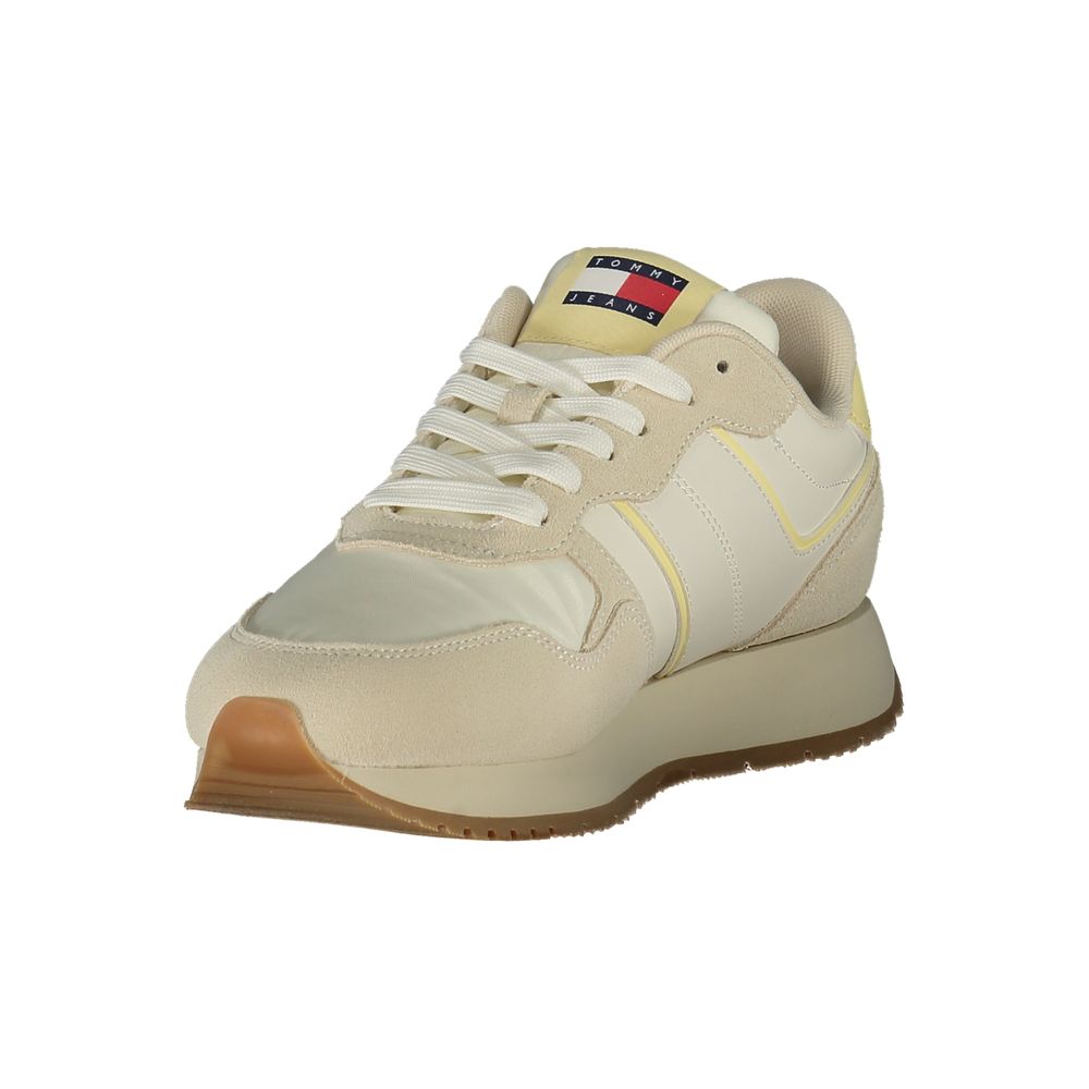 Tommy Hilfiger Beige Polyurethane Women Sneaker