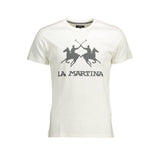 La Martina Bianco Cotton Men T-Shirt