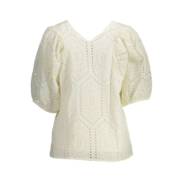 Gant White Cotton Women T-Shirt