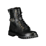 Tommy Hilfiger Black Polyurethane Women Stivaletto