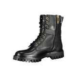 Tommy Hilfiger Black Polyurethane Women Stivaletto