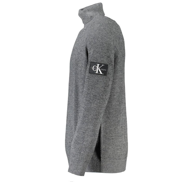 Calvin Klein Grigio Wool Mens Sweater