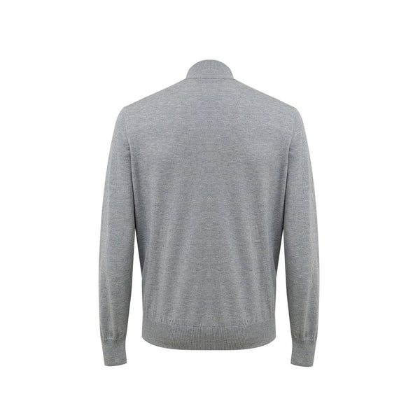 Gran Sasso Gray Cotton Cardigan