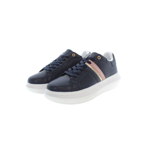 U.S. POLO ASSN. Blue Polyester Women Sneaker