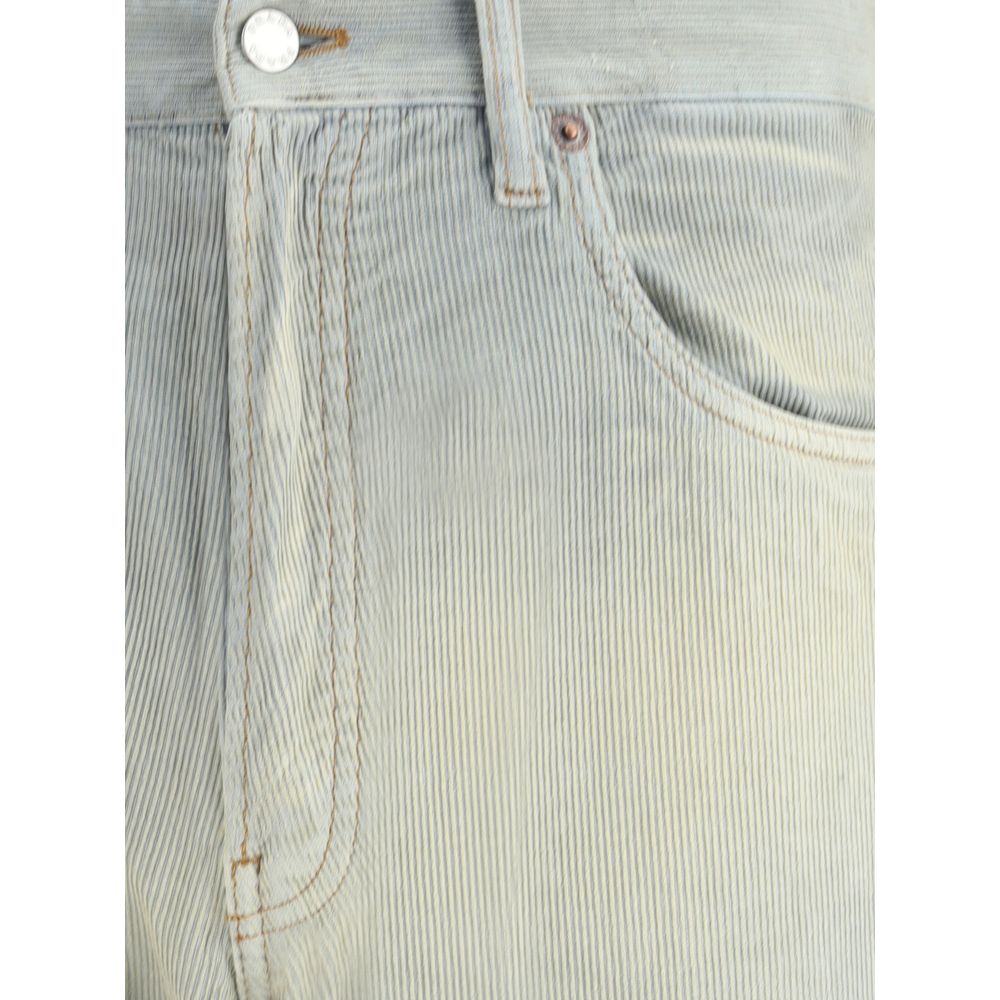 Prada Blue Cotton Casual Pants