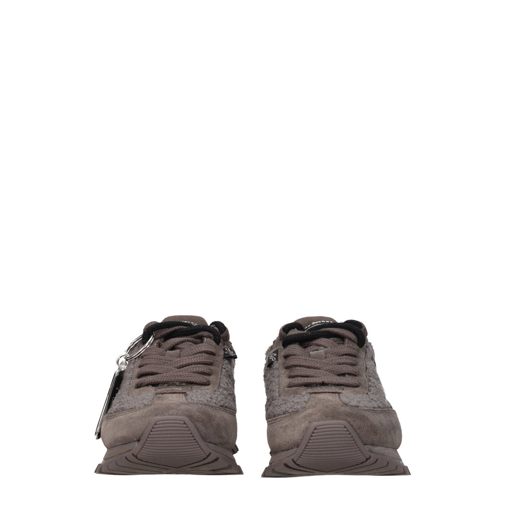 Marc Jacobs Gray Fur Chunky Sneakers