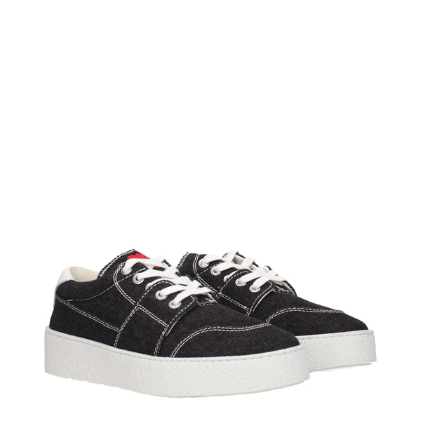 Ami Paris Black Fabric Low Top Sneakers