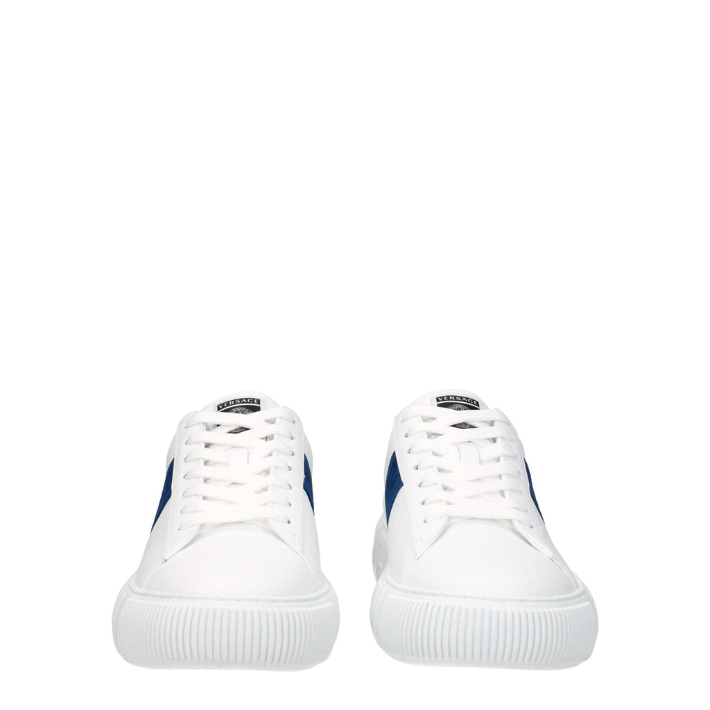 Versace White Leather Low Top Sneakers