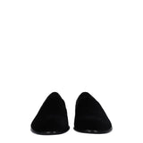 Dolce & Gabbana Black Velvet Slip-On Loafers