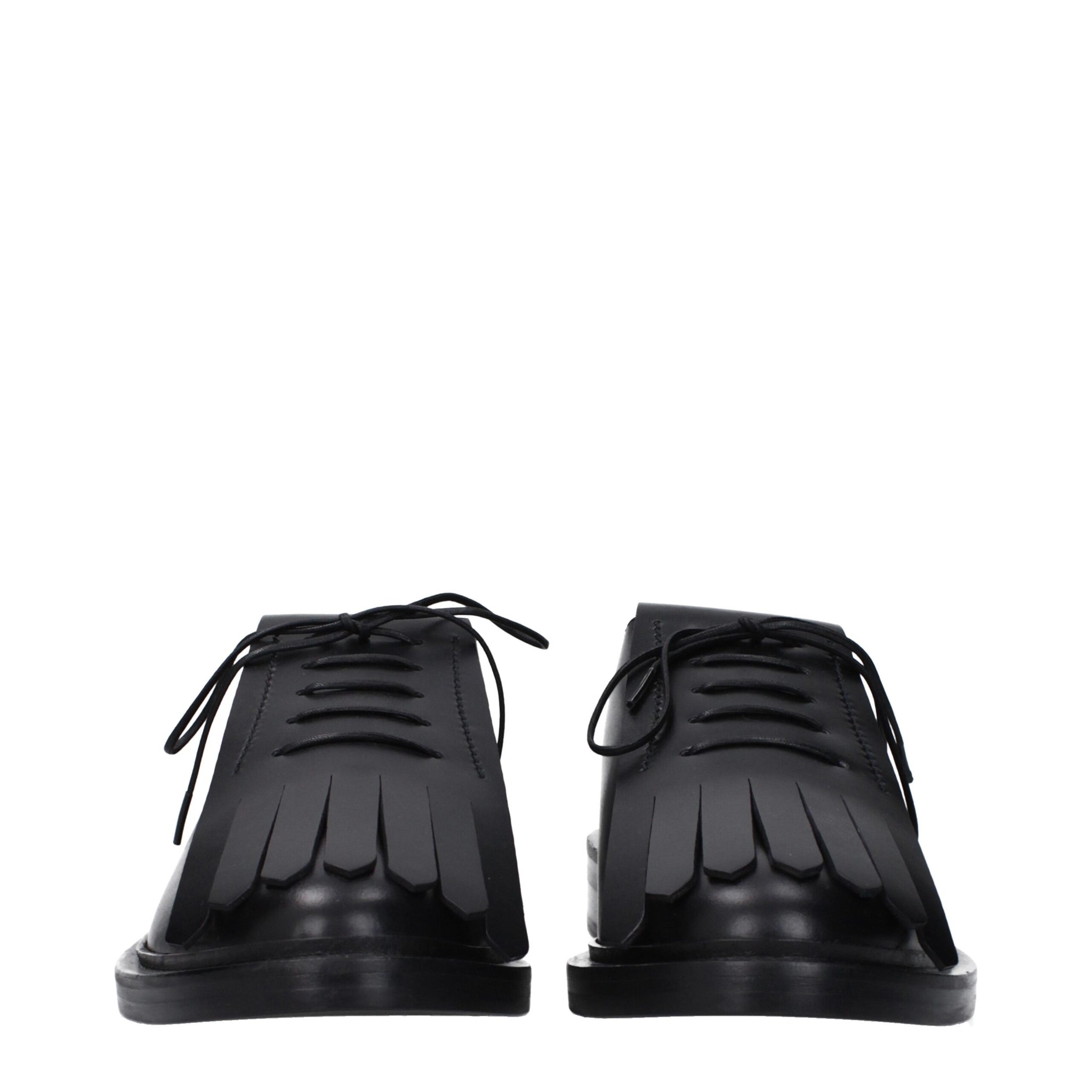 Max Mara Black Leather Oxfords And Derbies