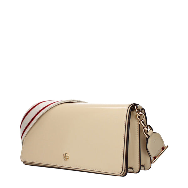 Tory Burch Beige Leather Crossbody Bag