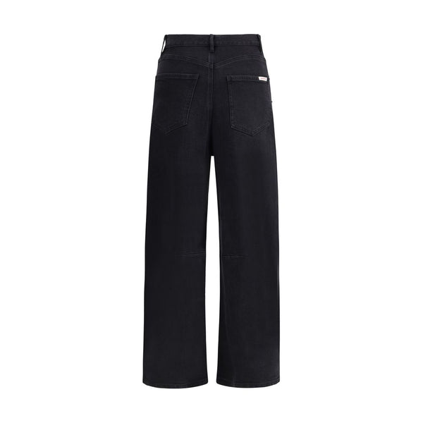 Self-Portrait Black Cotton High-Waisted Jean