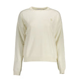U.S. POLO ASSN. White Fabric Women's Sweater