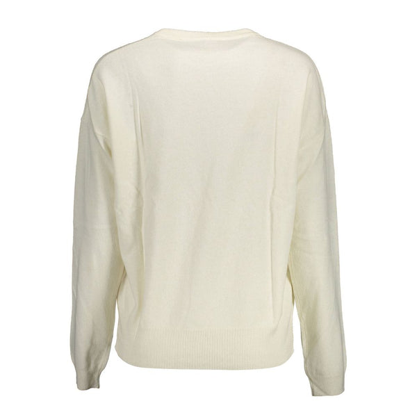 U.S. POLO ASSN. White Polyamide Women's Sweater