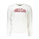 Cavalli Class Bianco Cotton Men Sweatshirt
