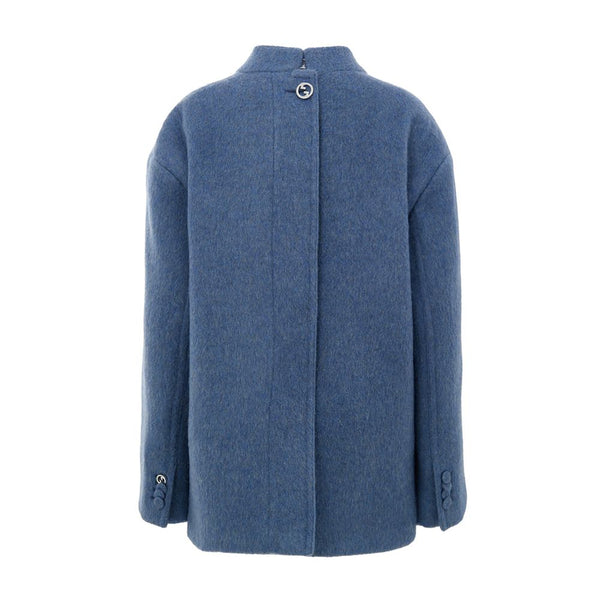 Gucci Light Blue Wool Coat
