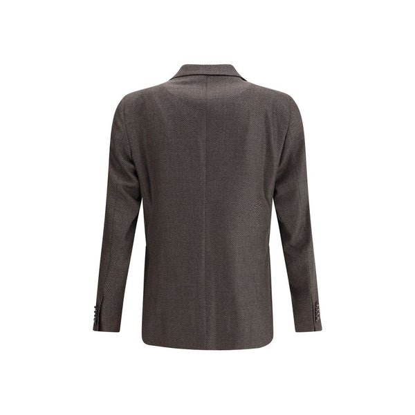 Tagliatore Brown Fleece Wool Clothing