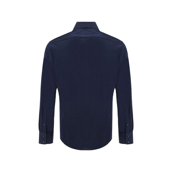 Brunello Cucinelli Blue Silk Shirt