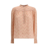 Kristina Ti Light Pink Silk Pattern Shirt