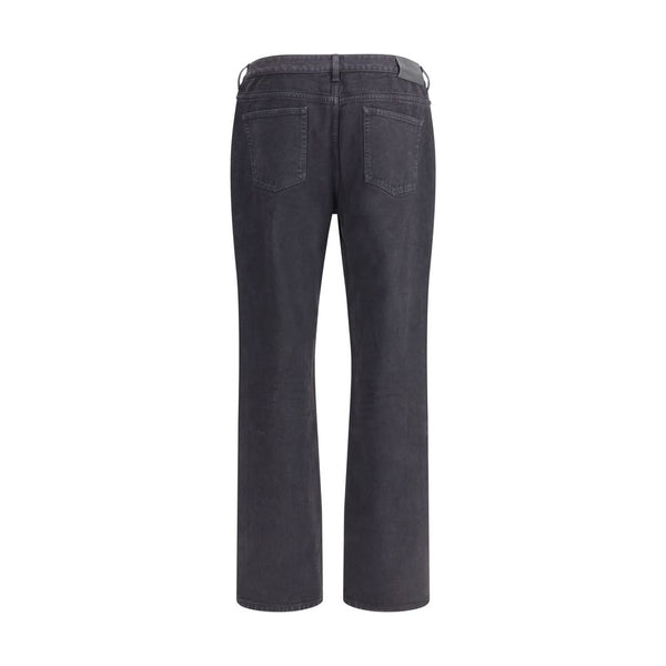 Saint Laurent Black Cotton Straight-Leg Jeans
