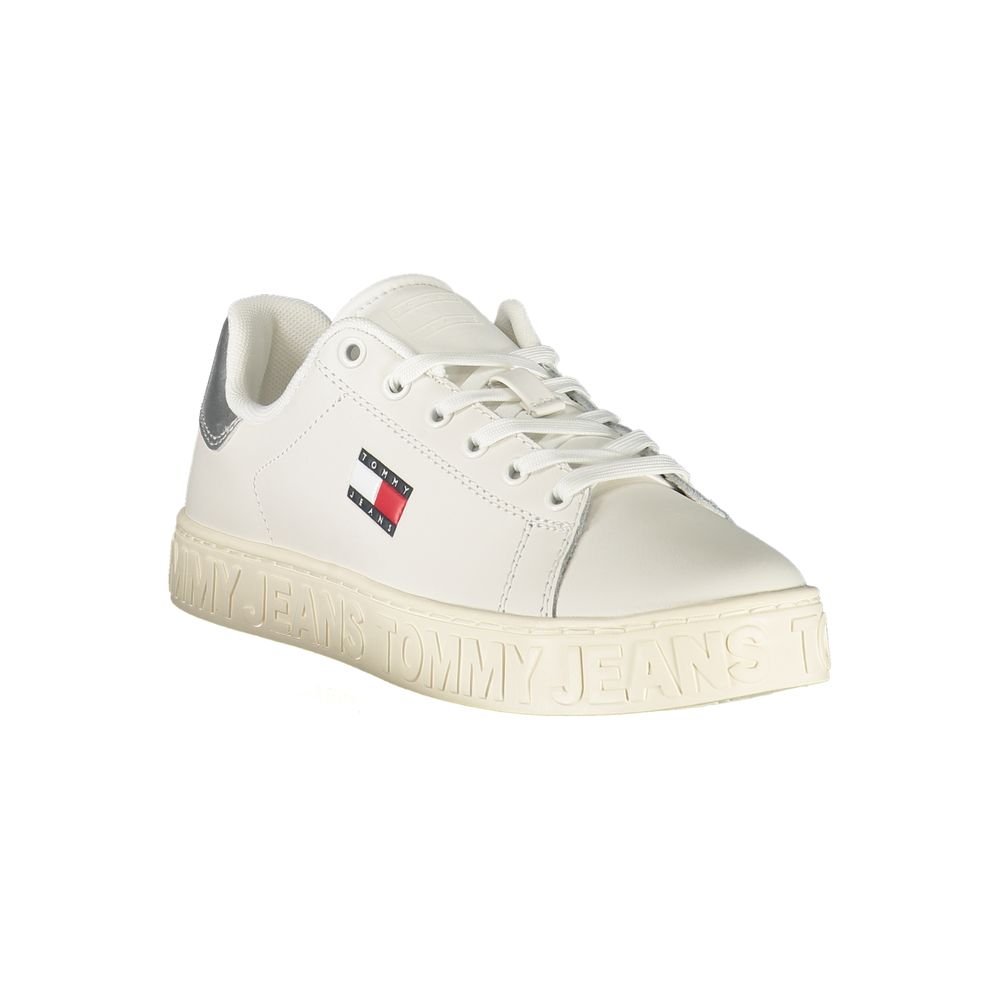 Tommy Hilfiger Bianco Polyurethane Women Sneaker
